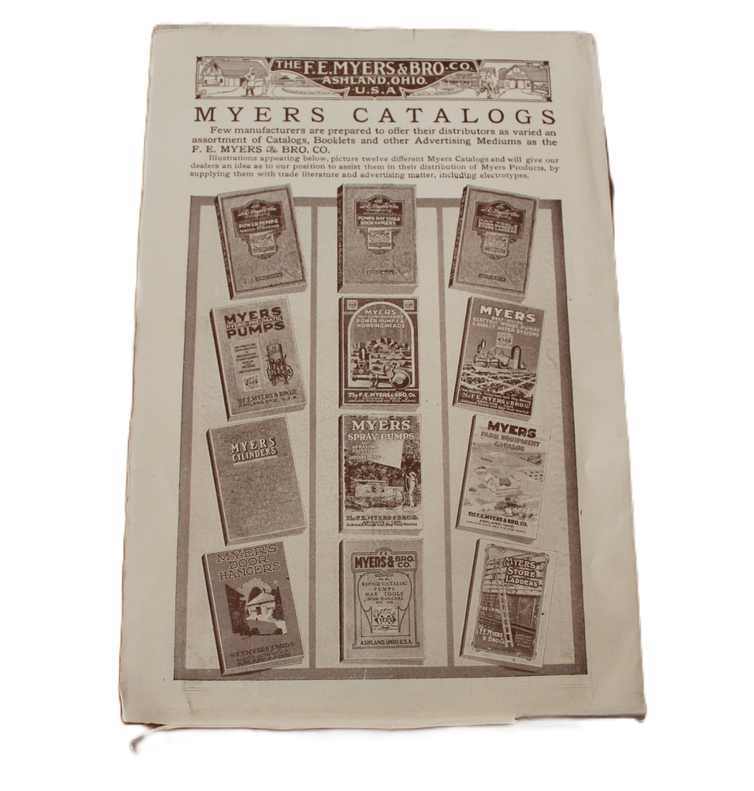 1925-26 Two Equipment Catalogs Myers Pumps Hay Tools & Door Hangers No. 57, 58