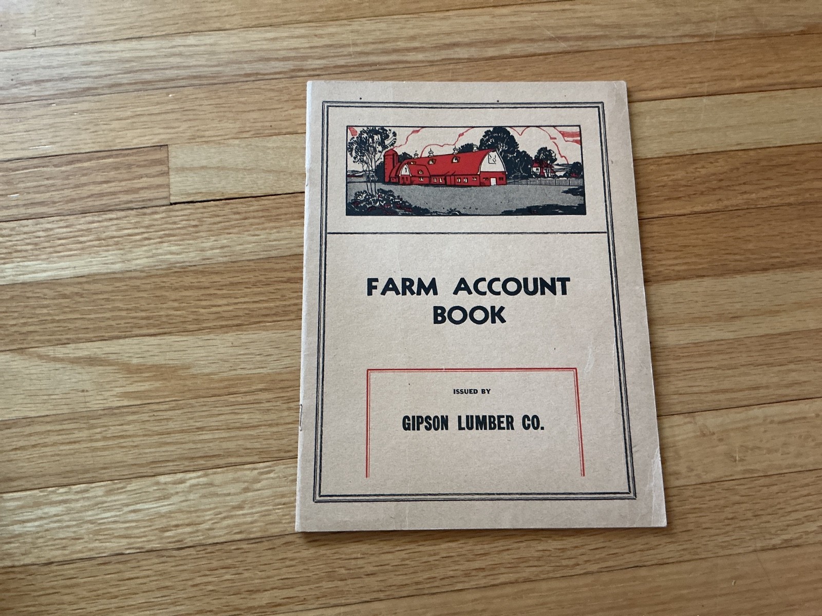 Vintage Farm Acct. Record Book – Gibson Lumber – Minnesota