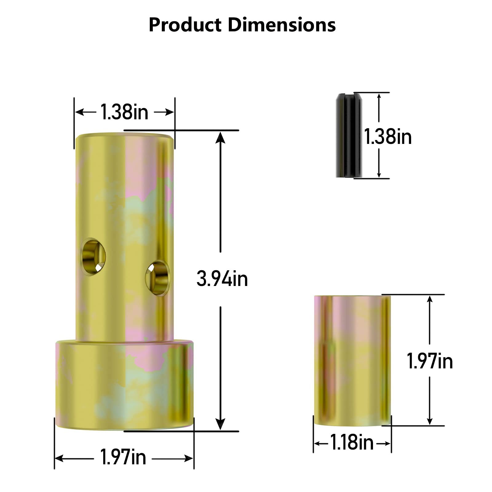 Quick Hitch Bushings Kit – Compatible with Category 1 Tractors John Deere