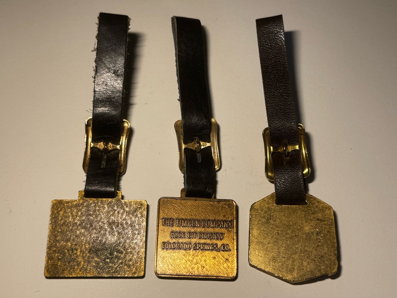 Vintage Watch Fob Lot – JCB – TIMKEN – Barber-Greene – 3 Pc – FREE SHIPPING!!