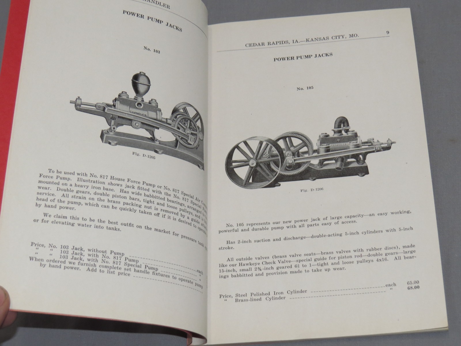 Vintage 1920&rsquo;s CHANDLER Pump Supply Co Full Line Catalog Kansas City Missouri