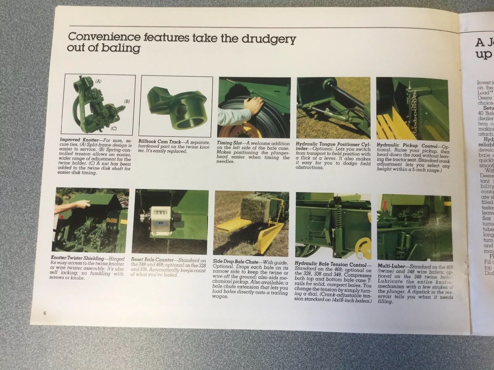 John Deere Rectangular Balers 8 Pages – 1988 Sales Brochure