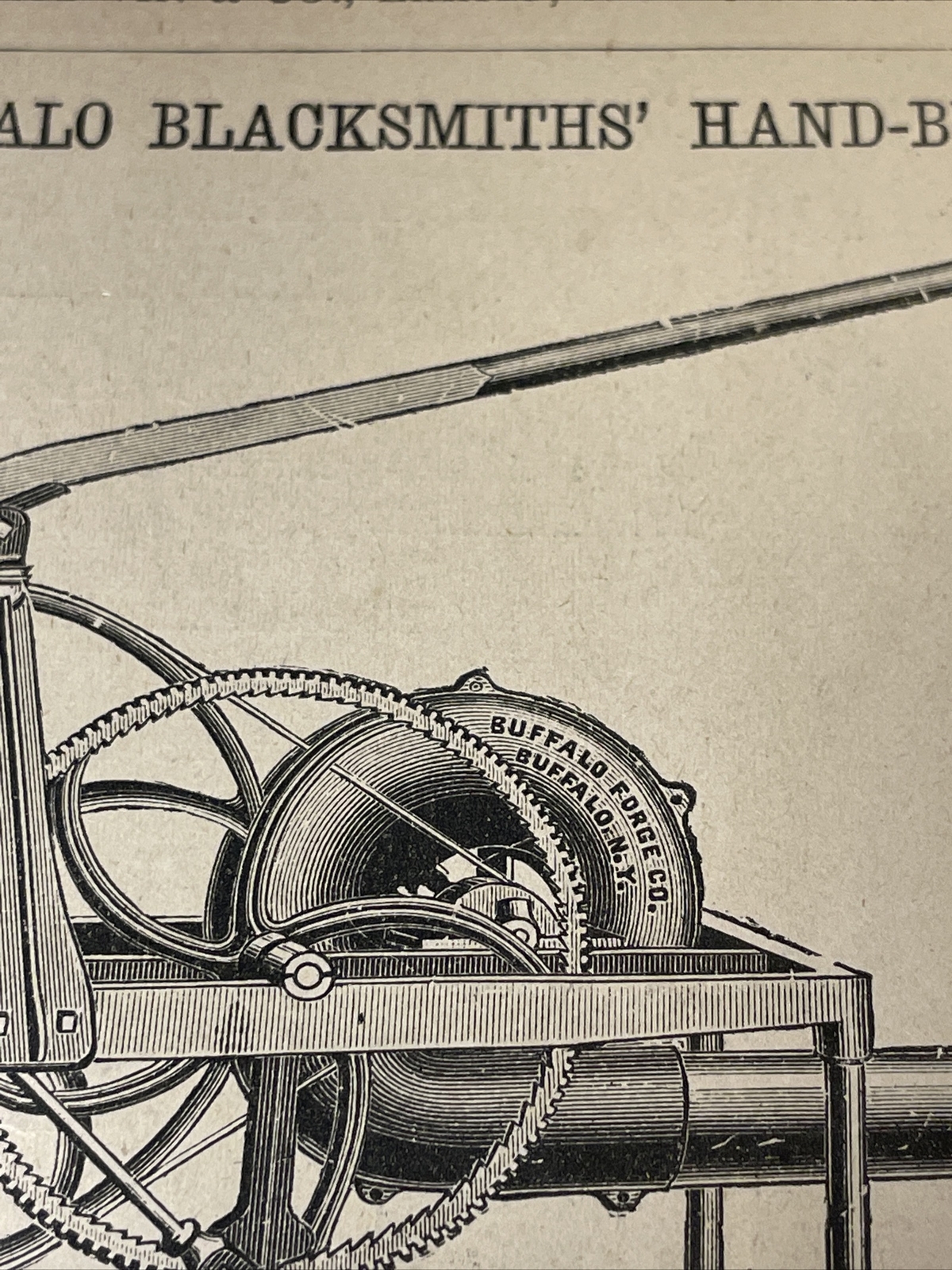 1891 Baldwin – Blacksmith Buffalo Hand Blower – Farm Advertising – New Orleans