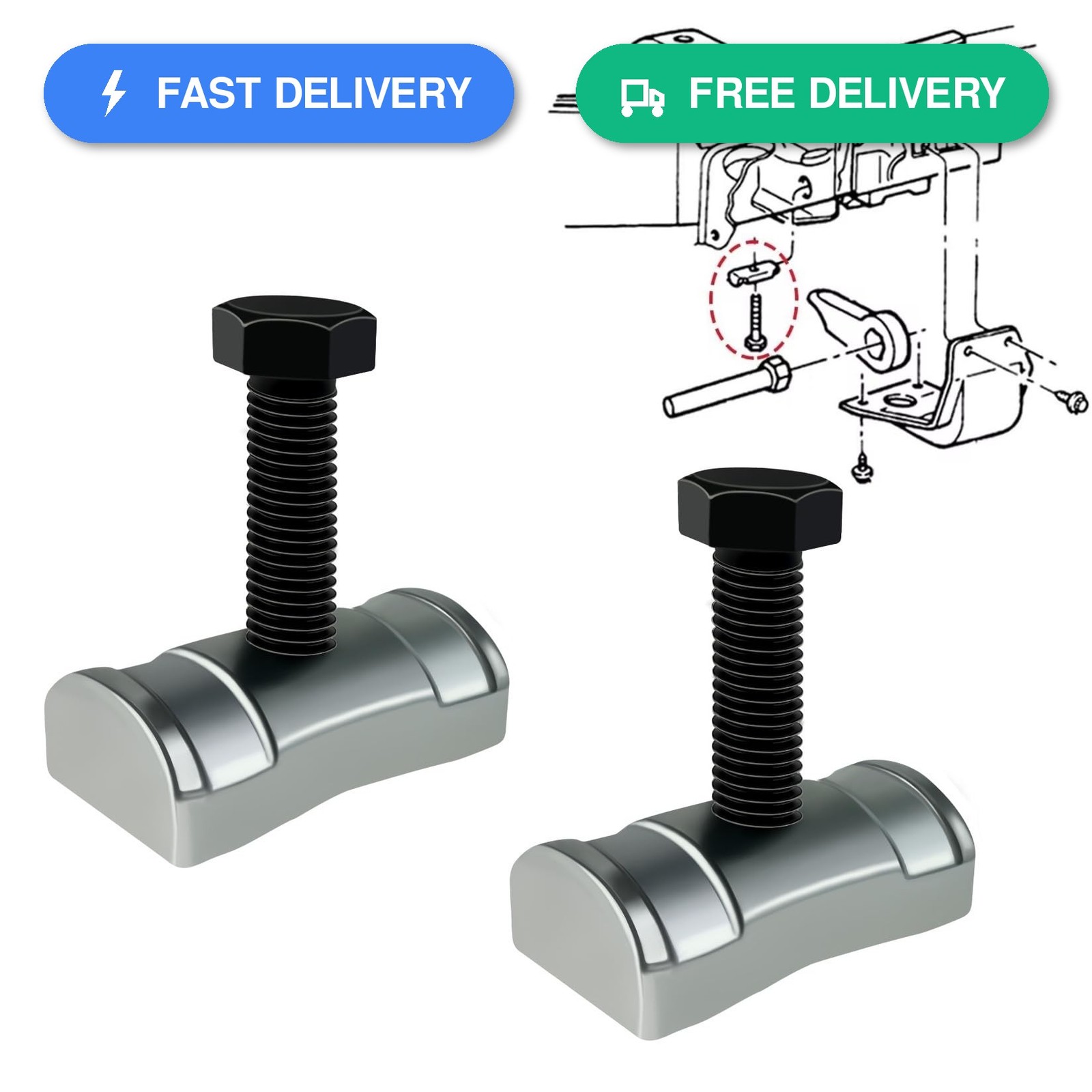 VONLX Torsion Bar Adjustment Bolt and Lock Nut Fit for Chevrolet Silverado…