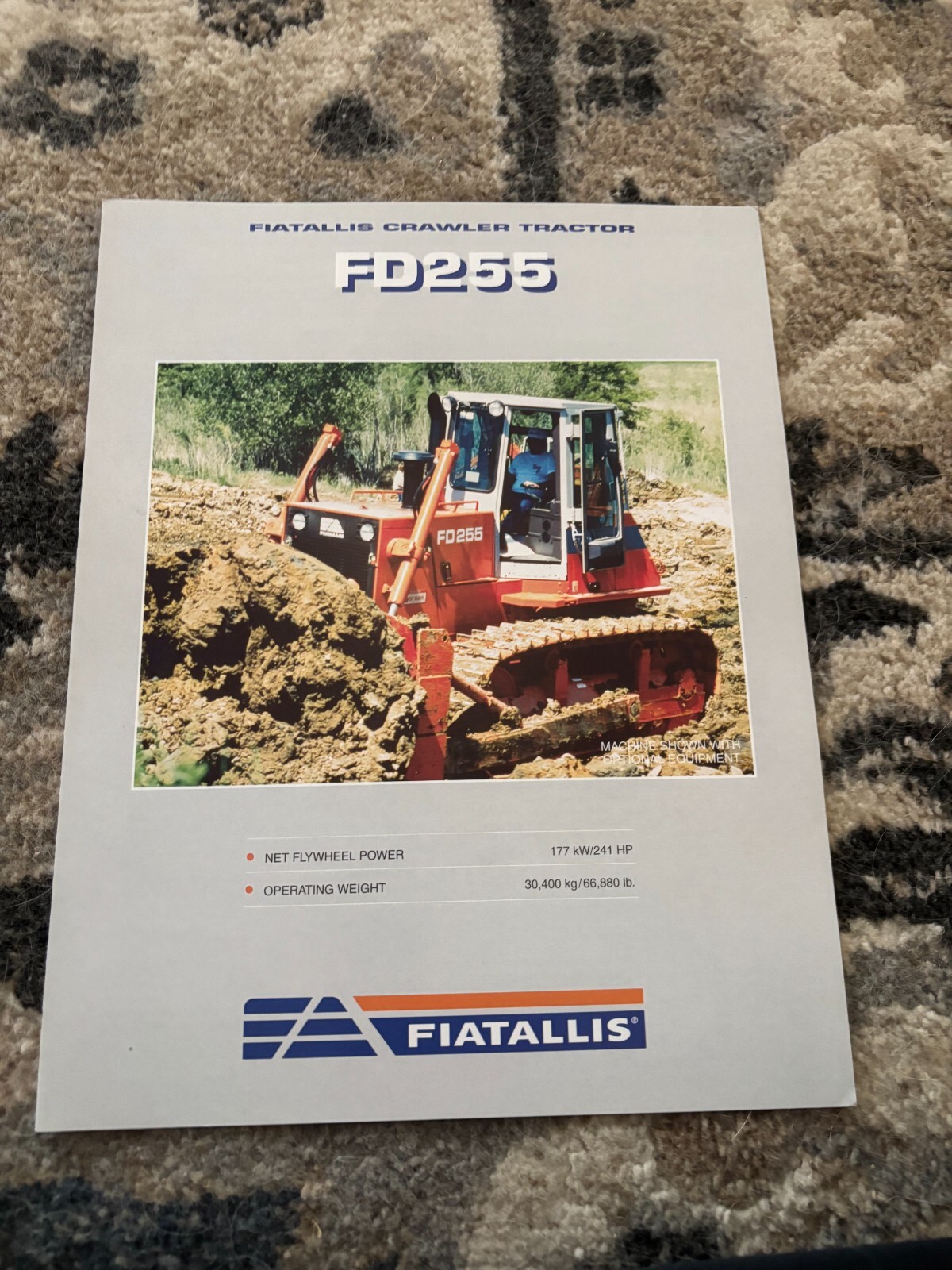 Fiat Allis FD255 Crawler Tractor Dozer Brochure FCCA25