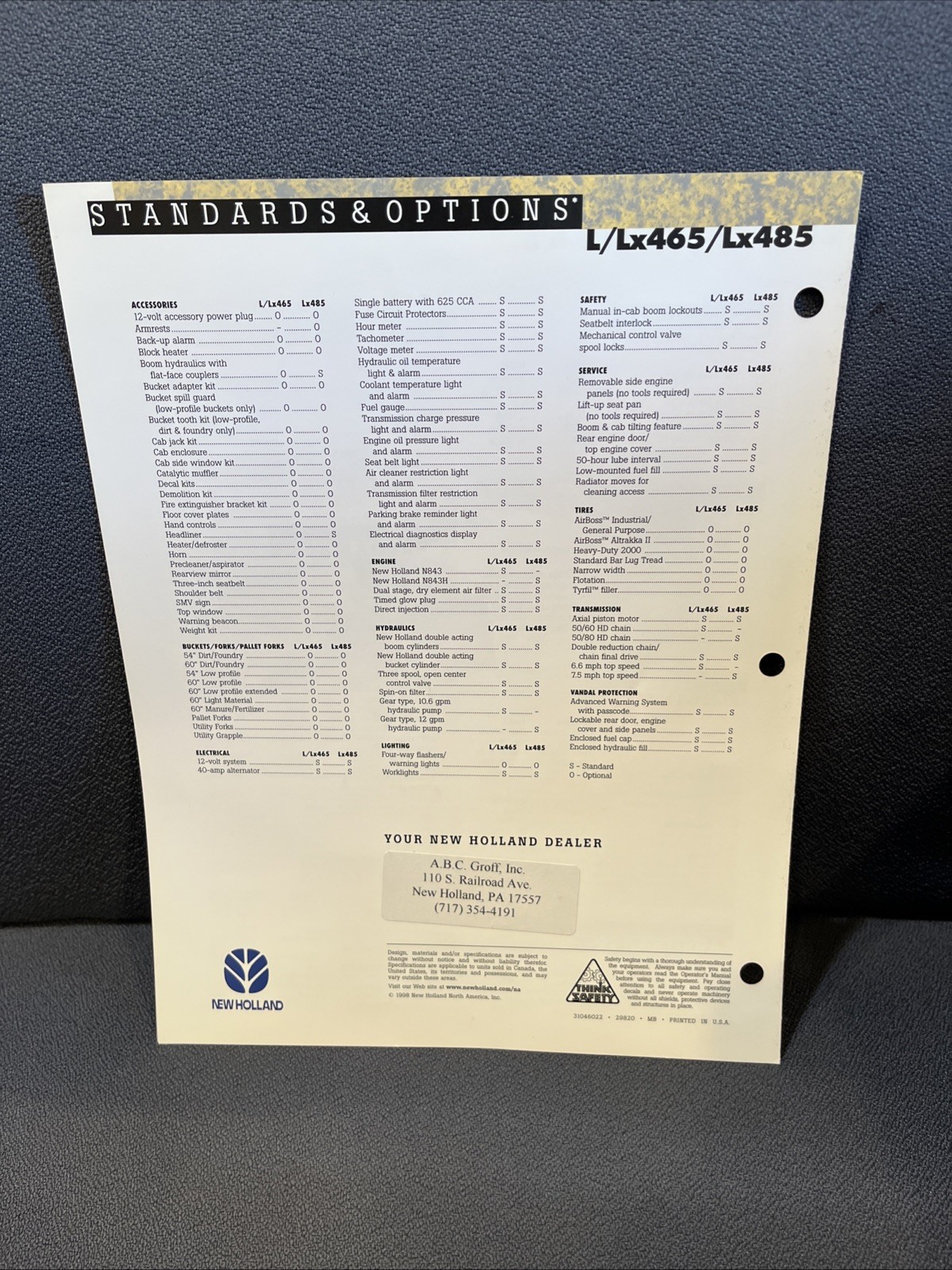 New Holland L/LX465 & 485 Skid Steer Sales Brochure