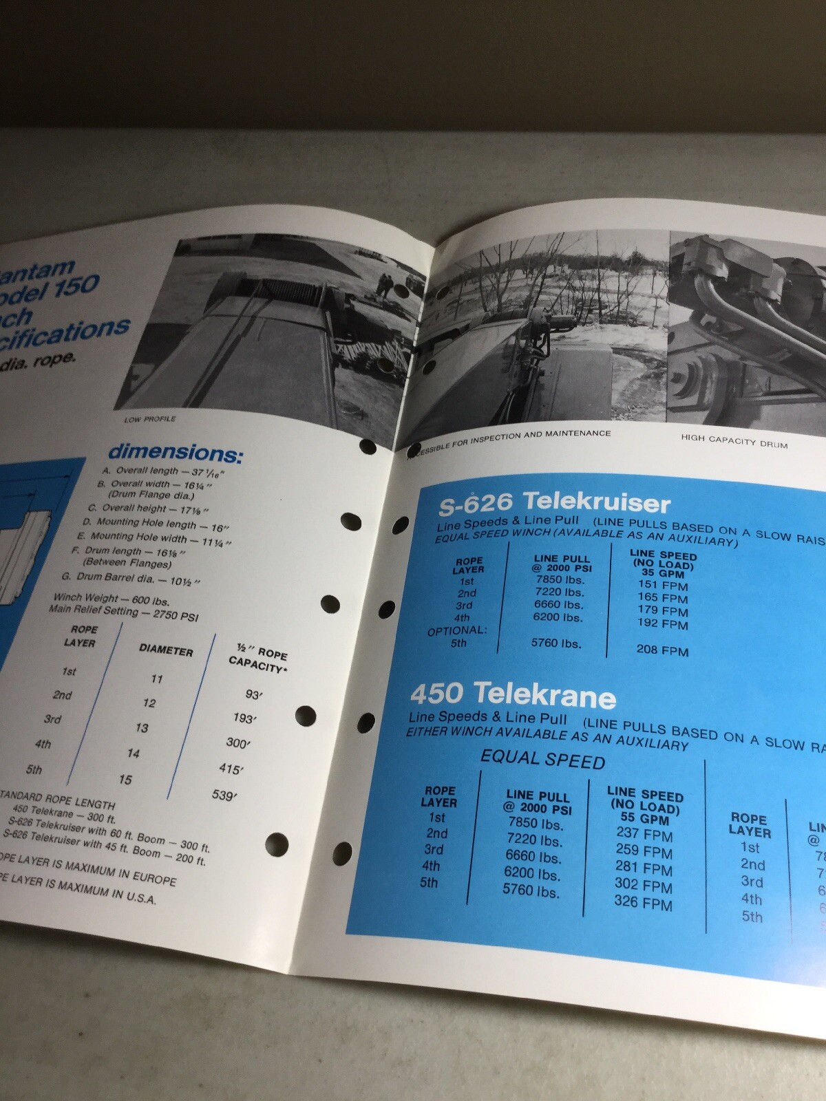 Bantam, Koehring Model 150 Winch Sales Brochure, Literature