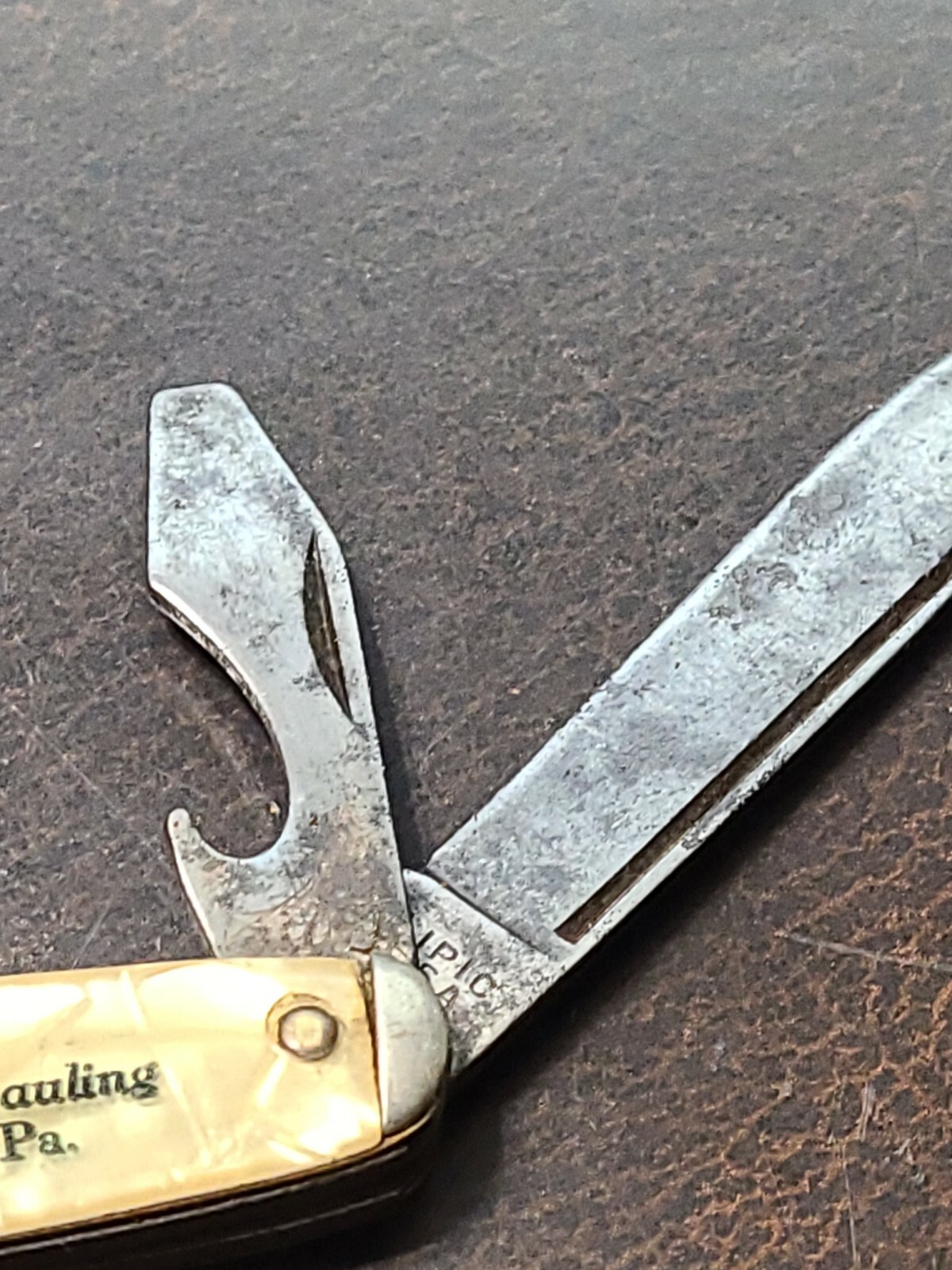 Vintage Early Columbia Pa Excavator Equipment Pocket Knife