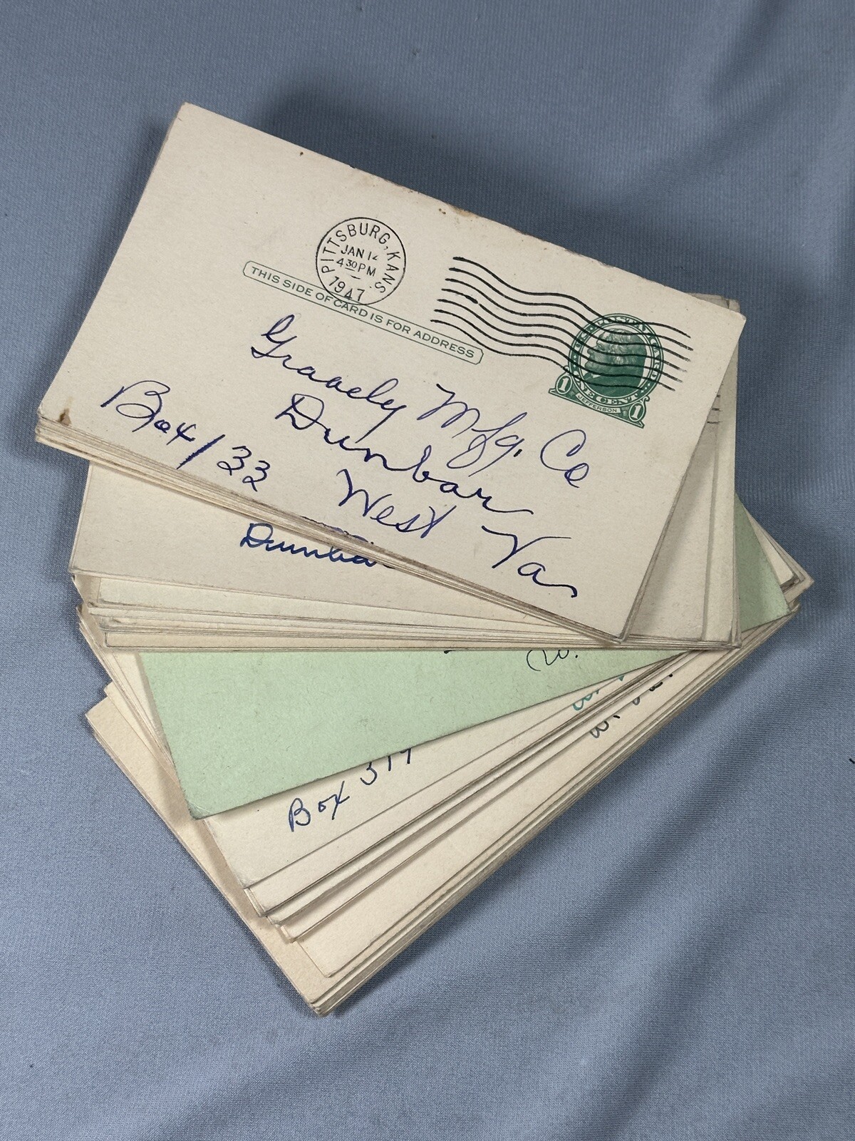 50 Vtg 1940s Gravely Catalog Requests Postcards Tractor Mower