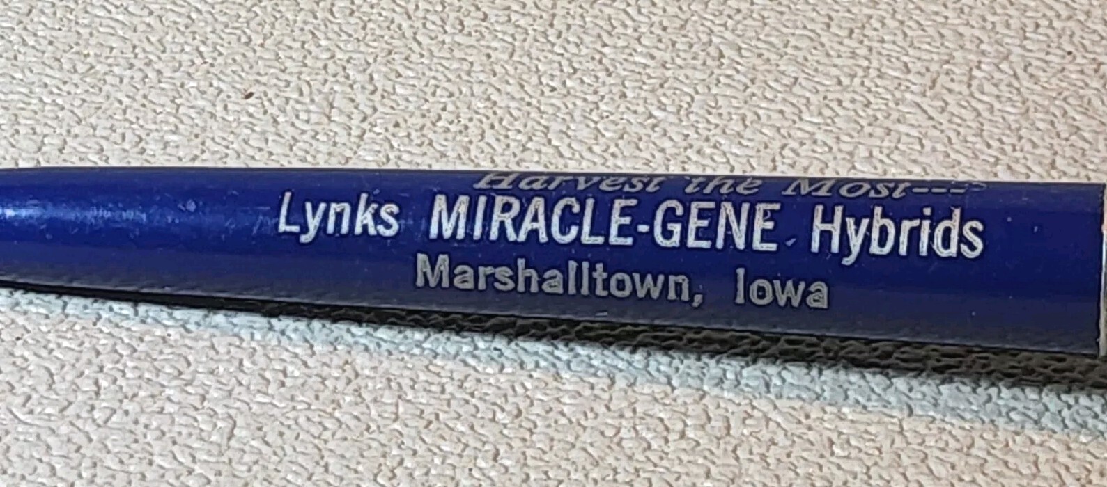 Vintage Advertising Pen ~ Lynks Miricale Gene Hybrid ~ Marshalltown, Iowa. AP-11