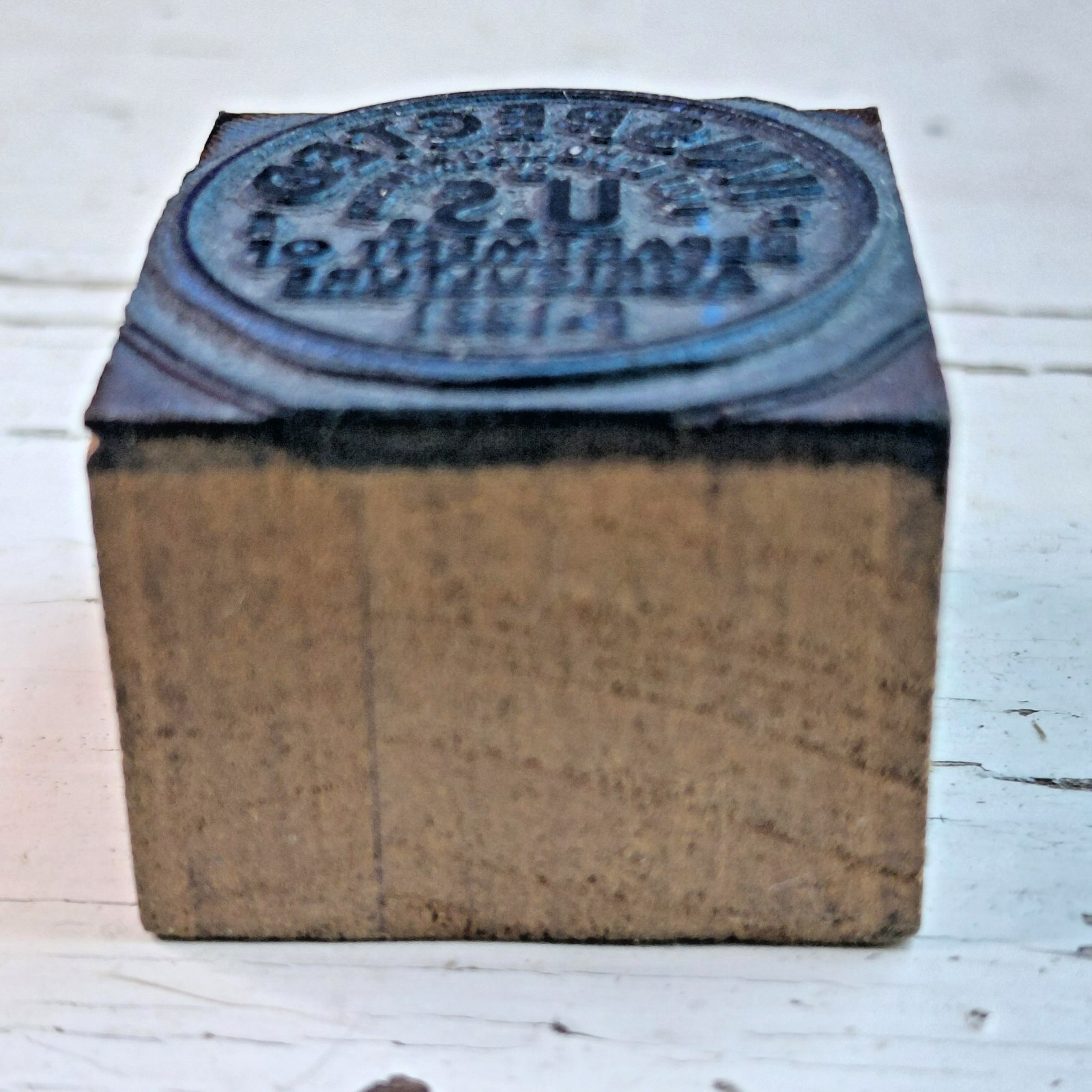 Vintage USDA Inspected For Wholesomeness Letterpress Printing Block P-1331