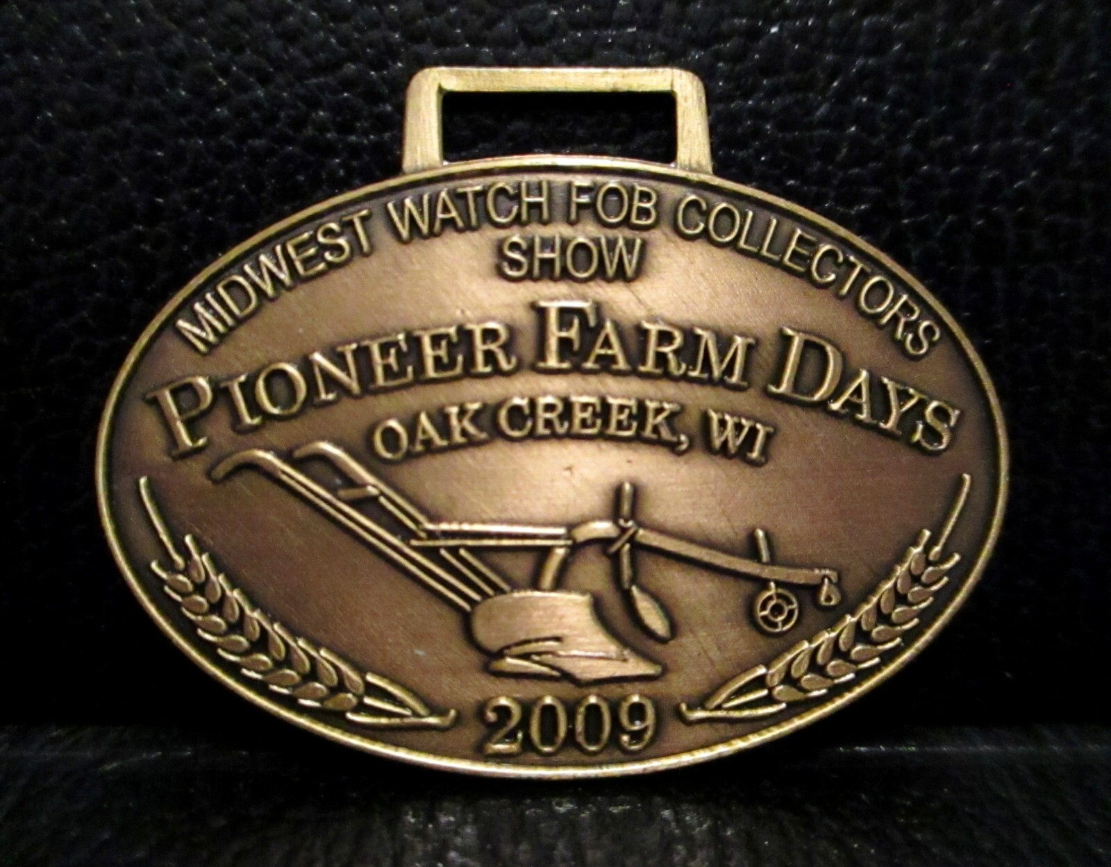 Pioneer Farm Days Oak Creek WI Midwest Show 2009 One Bottom Steel Plow Watch Fob