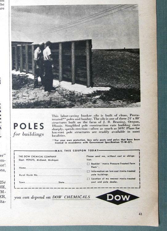 Original 1956 Fence Ad Features J. R. Bruning of Oregon Illinois
