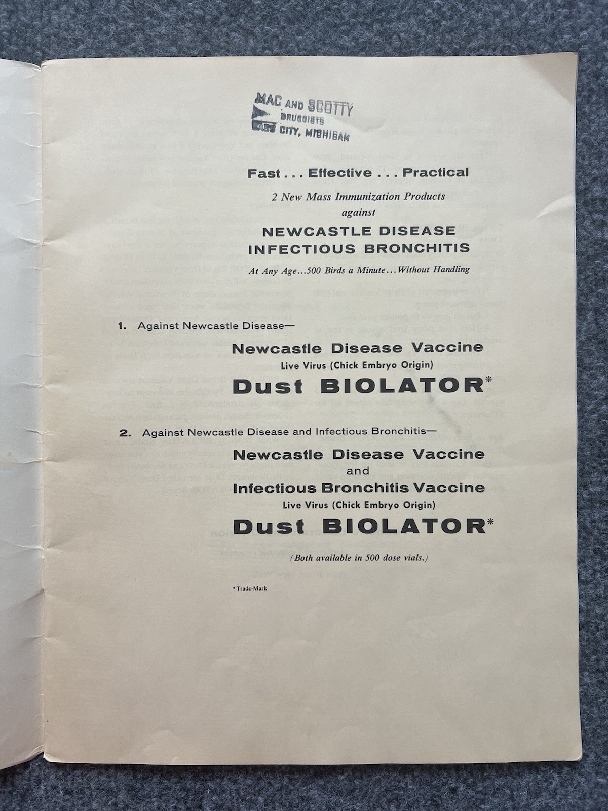Vintage 1951 Lederle Control of Poultry Diseases Booklet Chicken Farm Ad