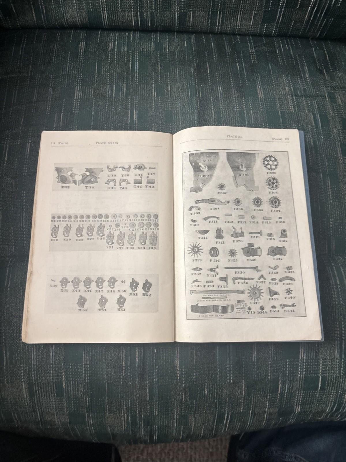 Vintage 1943 PEORIA Drill Seeder Co Farm Price List REPAIR CATALOG Illustrated