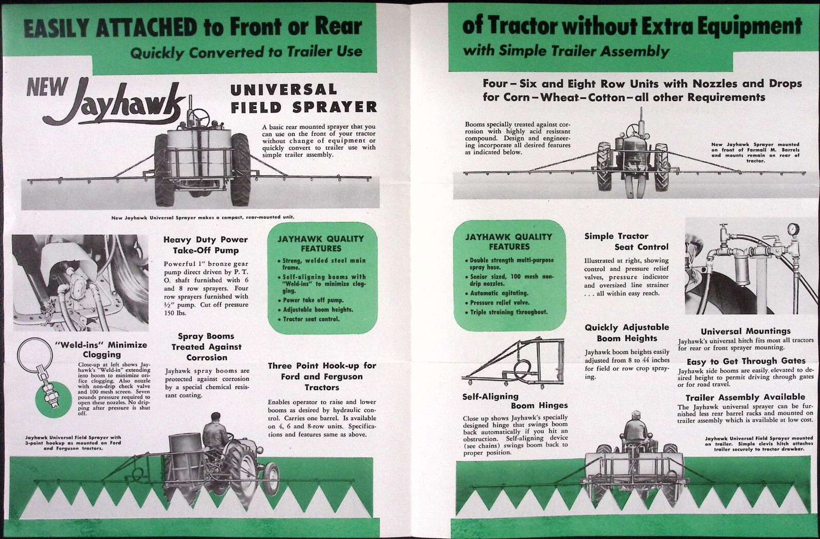 1953 New Jayhawks Universal Field Sprayer Wyatt Manufacturing Co Salins KS