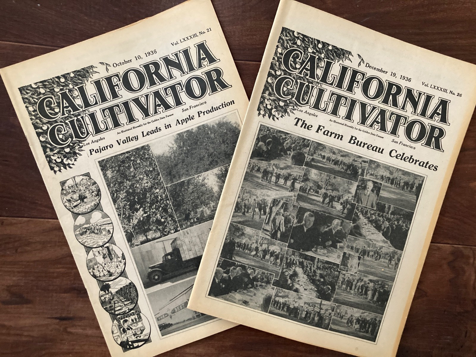 California Cultivator Agricultural Newspaper 1936 Biweekly Lot of 23 VHTF