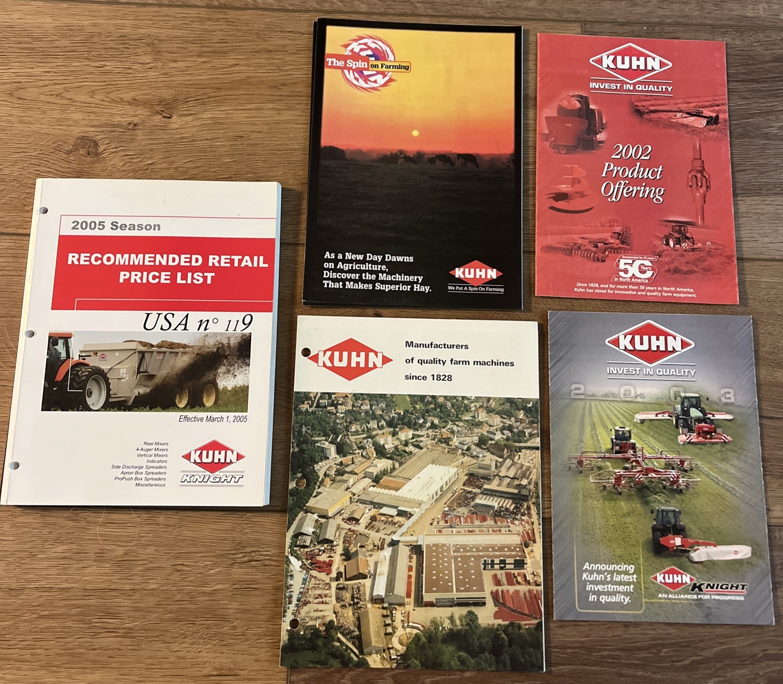 2005 KUHN Knight Farming Retail Price List USA Farming Brochures