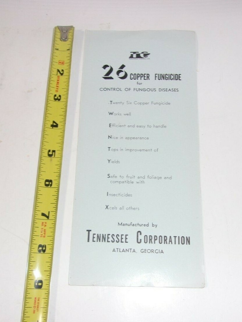 Tennessee Copper Fungicide Fruit Apple Orchid Farm Agriculture Vintage Pamphlet