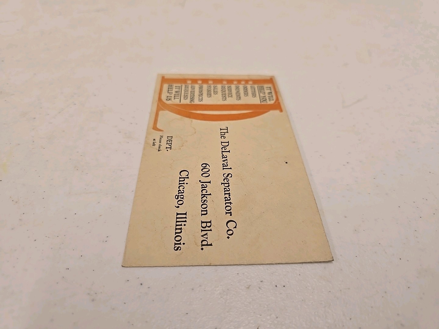 Vintage De Laval Seperator Chicago Advertising Illustrated Letter Cover Envelope