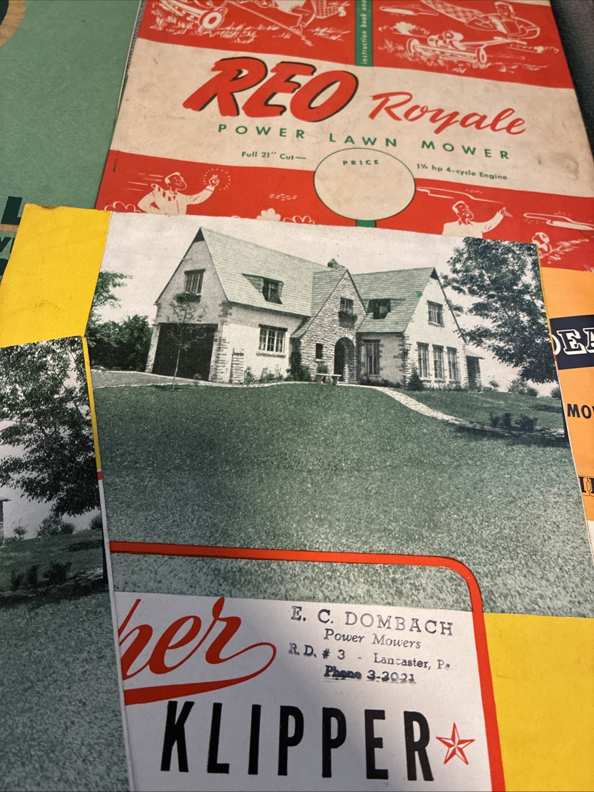 Antique Reel Mower Brochures Cooper Clipper REO Worthingron Jacobson Lancaster