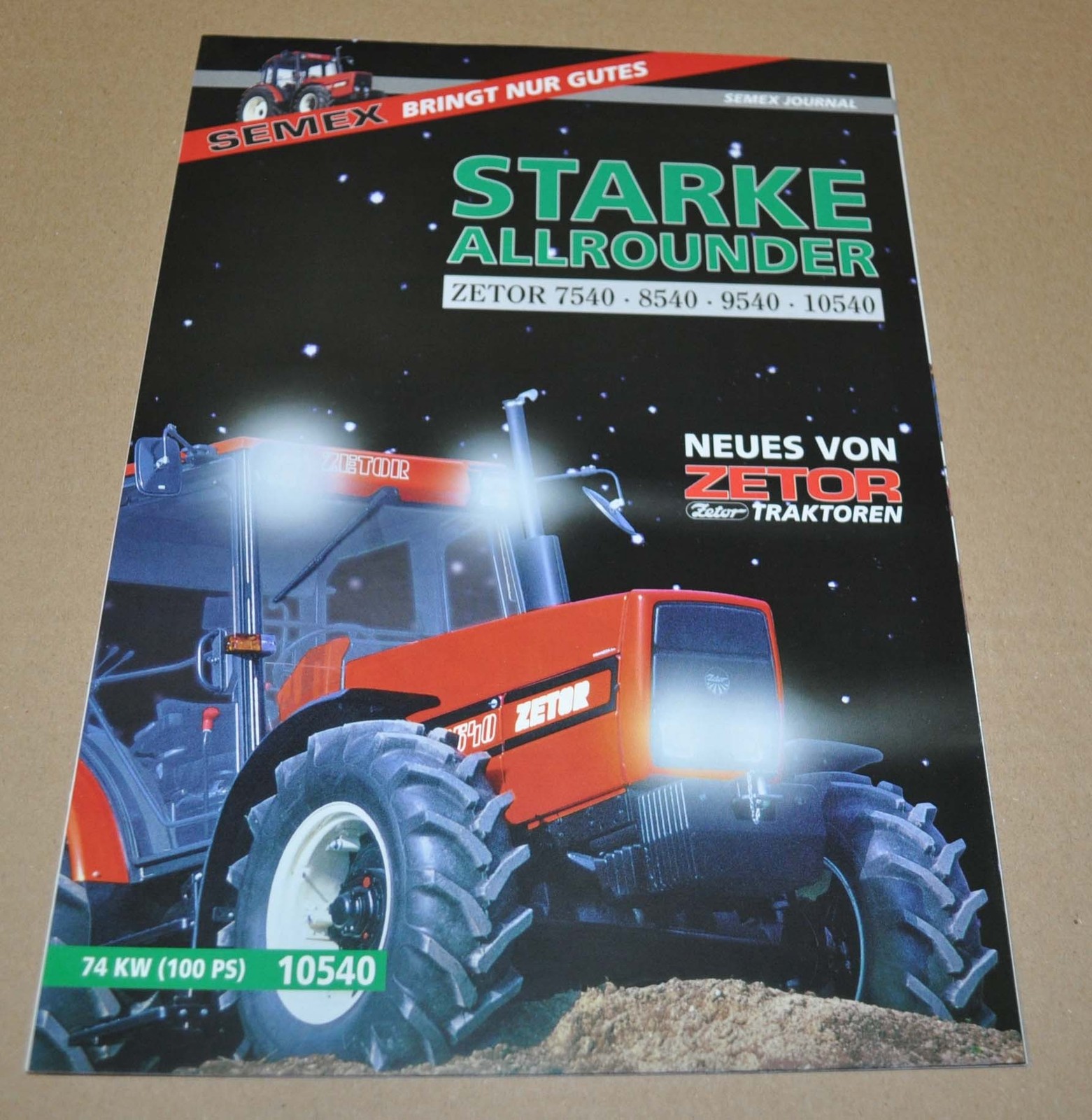 Zetor Semex Tractor Specification Brochure Prospekt DK