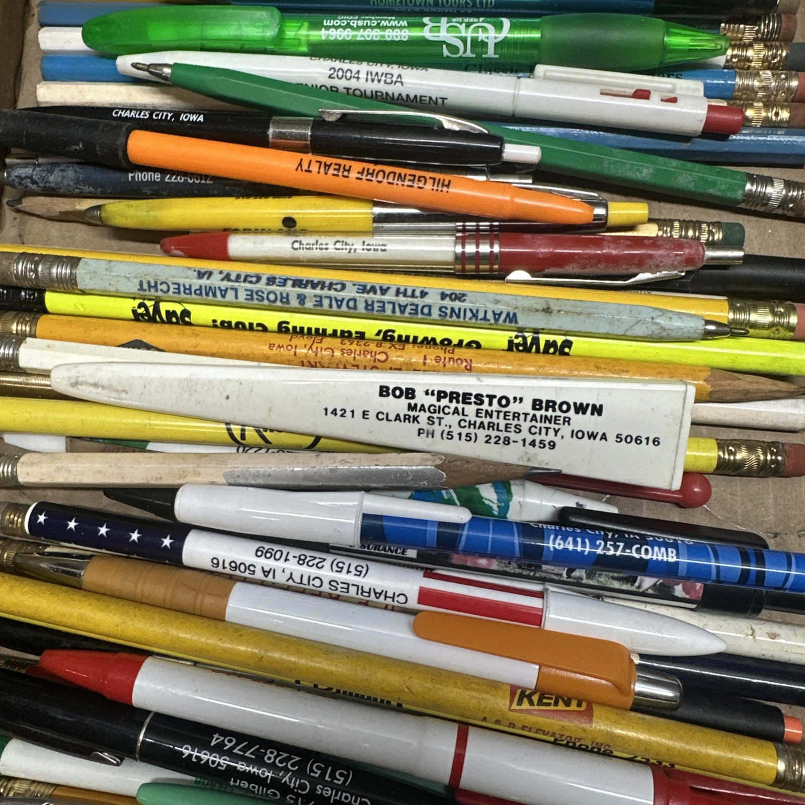 Lot Of Charles City, Iowa And Area Pencil Pen Collection Floyd County