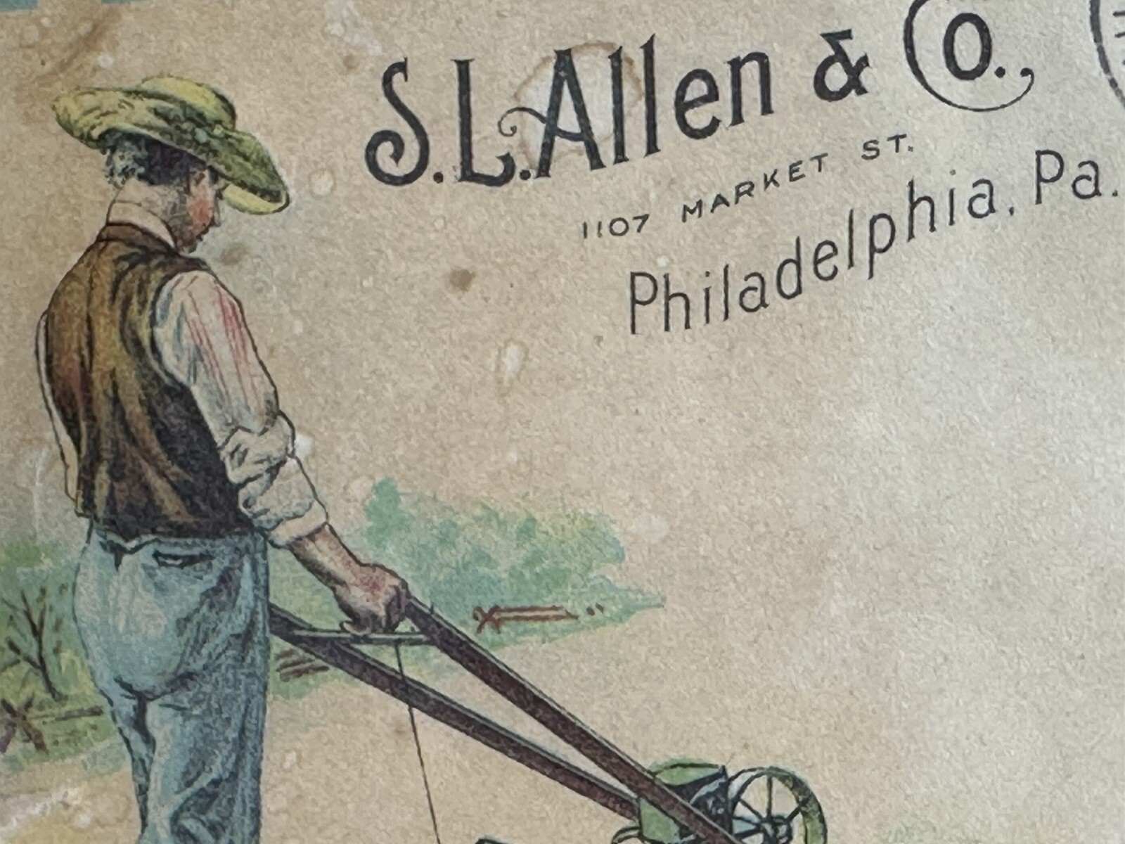 Vintage Planet Jr Farm Plow Hoe Cultivator Seed Antique Color Advertising Cover