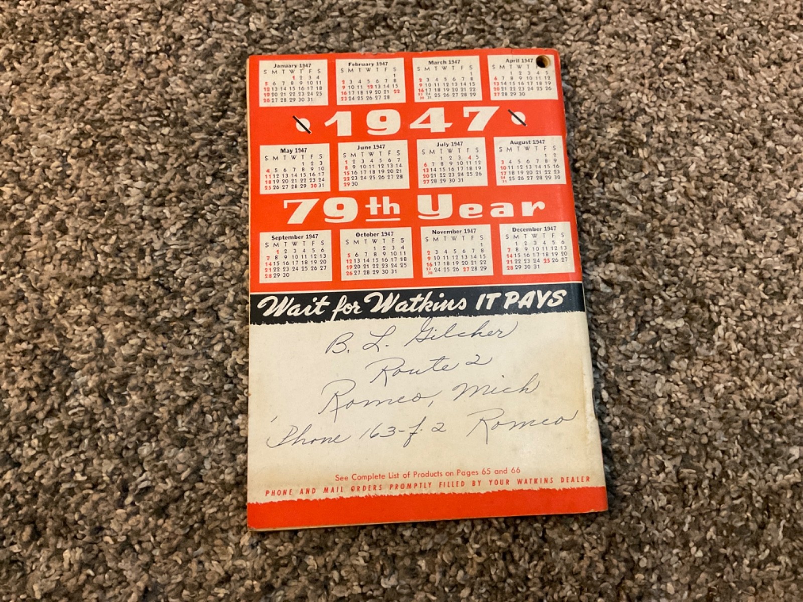 1947 FARMERS FARM ALMANAC BOOK CLEAN PAGES NO WRITING INSIDE