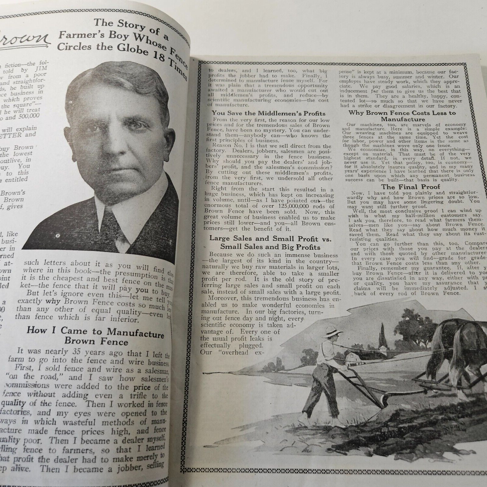 1919 Sales Catalog Brown Fence Gate Barbes Wire 96 Pages