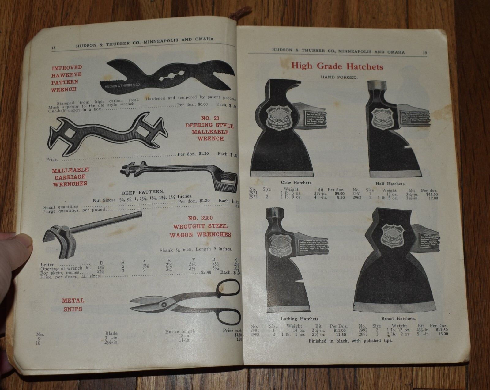 Antique HUDSON & THURBER Co Thresher Farm Omaha Minneapolis Hardware Catalog