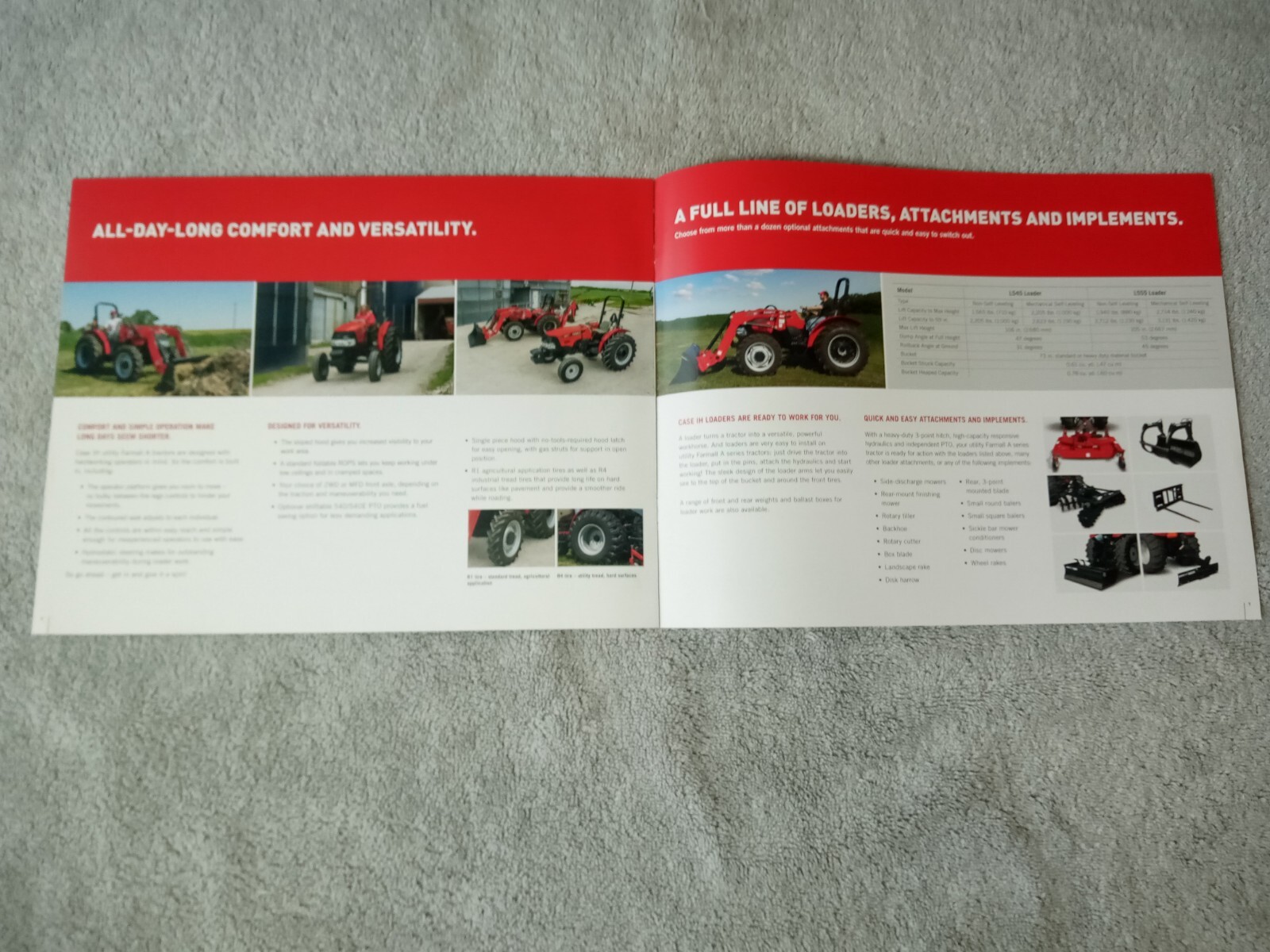 Case IH Farmall A B Series Tractors Sales Brochure. Lot Of 5 Assorted Brochures.