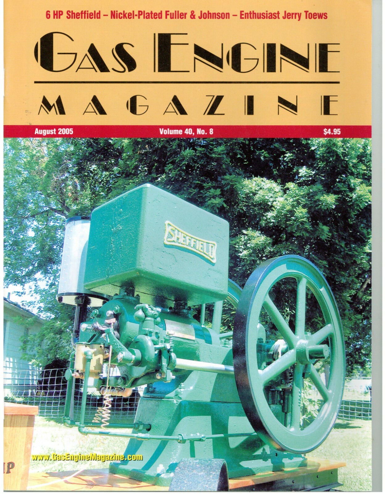 Sheffield 6 HP Engine, Nickel Plated Fuller & Johnson, Hercules Model EK