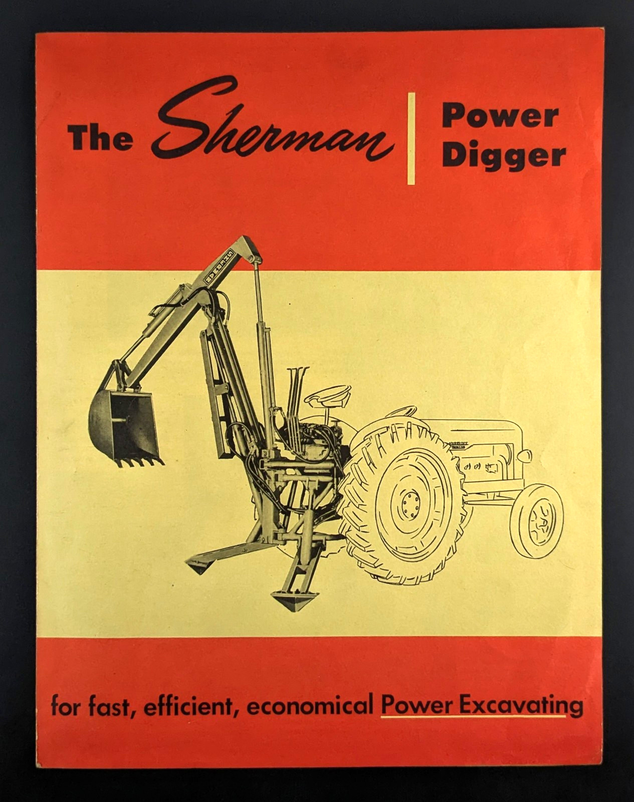 Vintage Sherman Power Digger Dealer Brochure 1950s