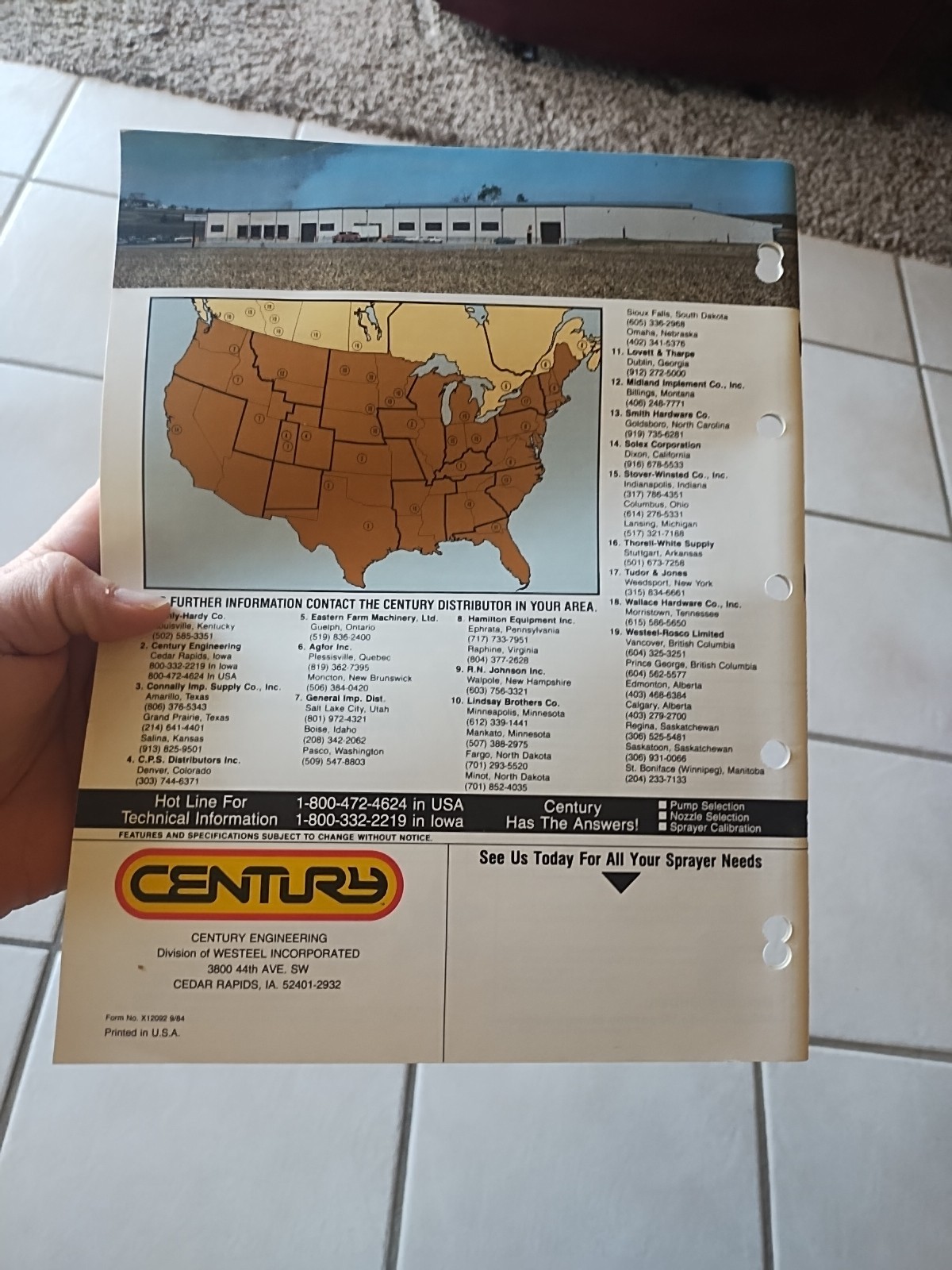 Vtg 1984 Century Sprayers Catalog Dealer Brochure Westeel Inc. Poly Tanks Parts