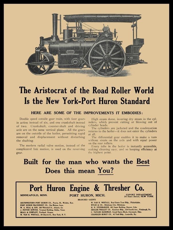 1912 Port Huron Engine & Thresher Co Michigan NEW METAL SIGN: 9 x 12&Prime; Ships Free