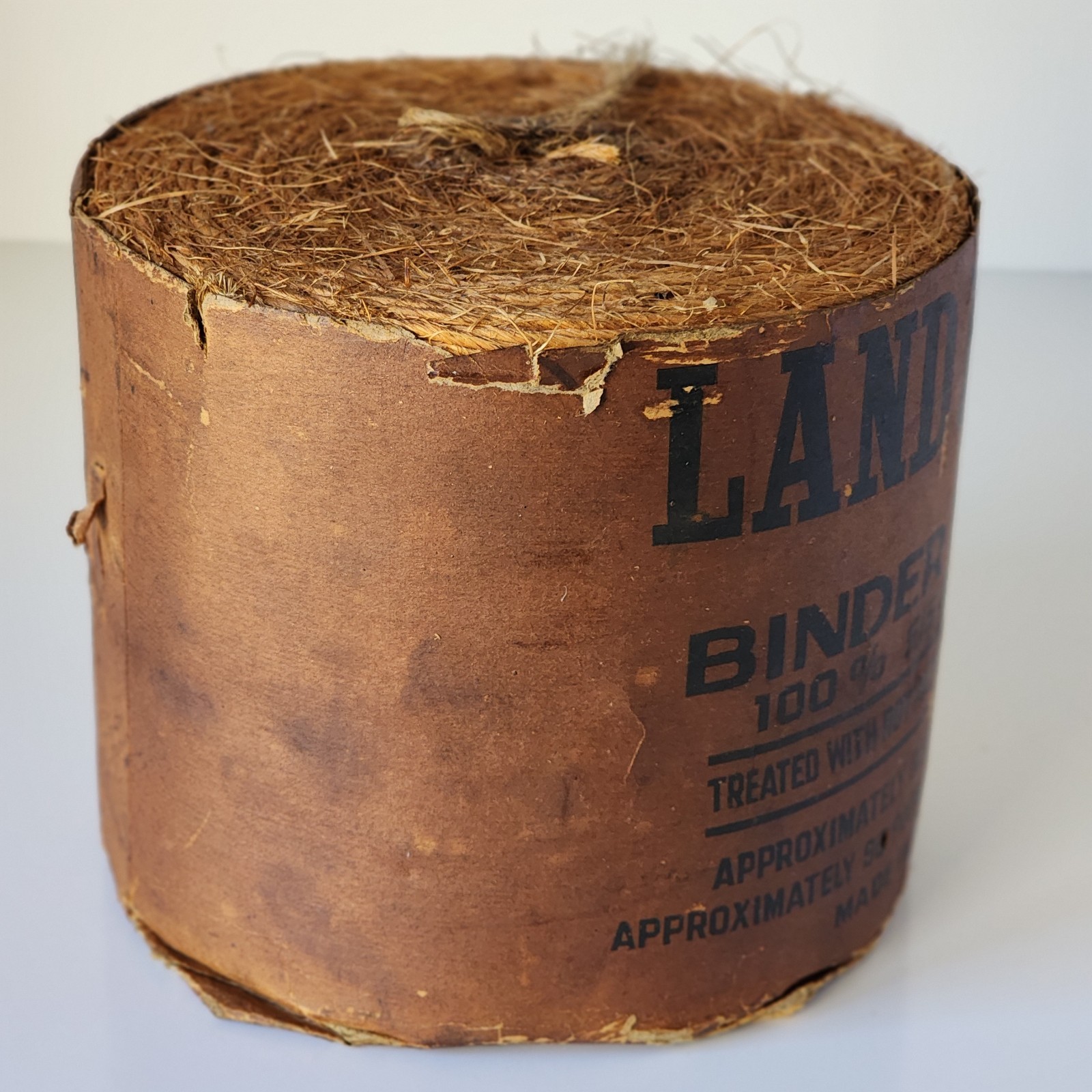 Vintage Land Mark Binder Twine Full Roll NOS Treated Mexico Western Farmhouse