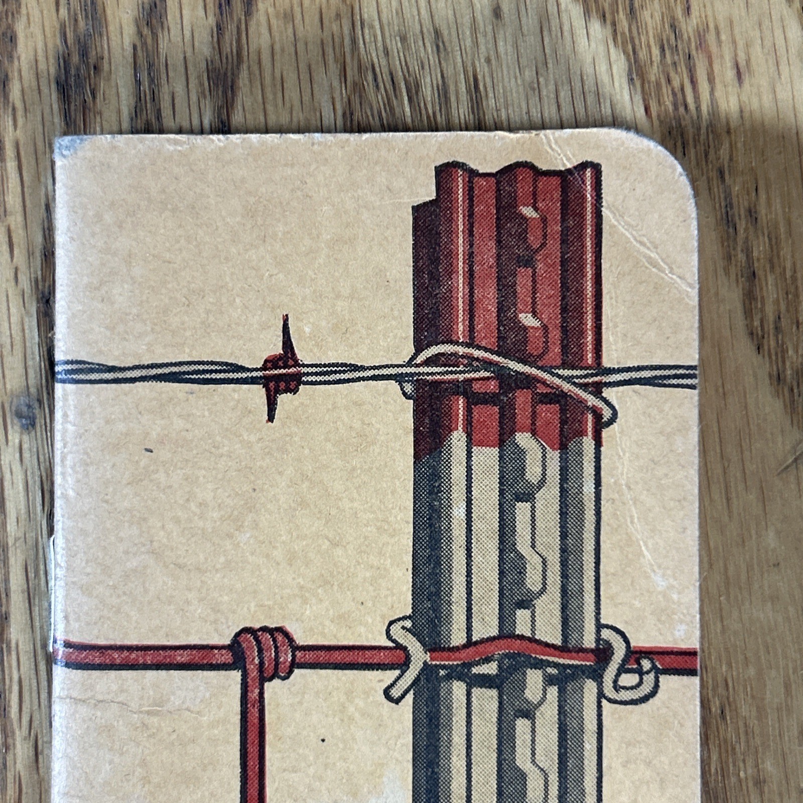 Vintage Red Brand Fence Advertising Notebook Nadeau MI Jean Lumber 1930s-1940s