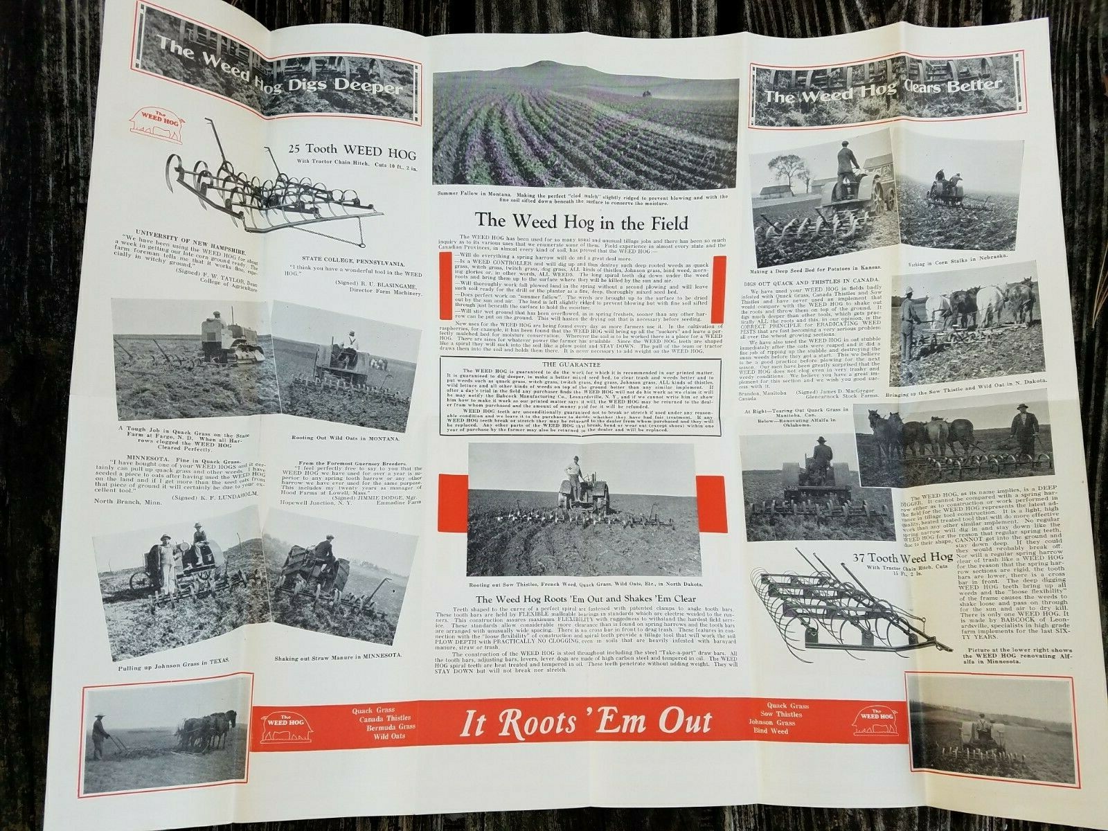 Old Farm Equipment Brochure Weed Hog Plow Harrow Babcock Mfg Leonardsville NY
