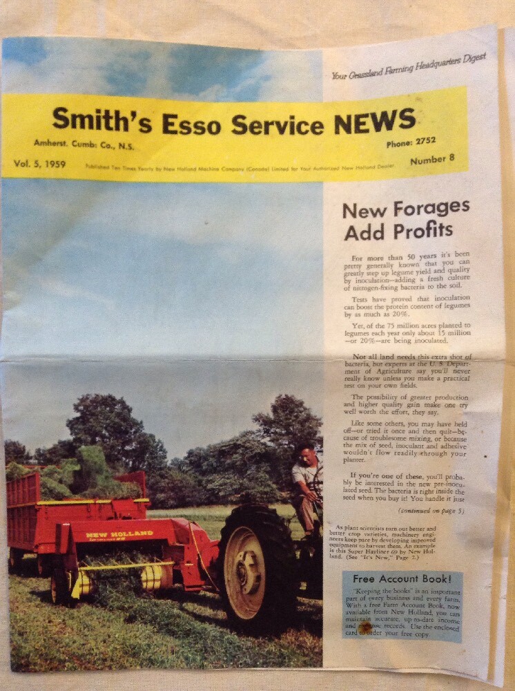 Smiths Esso Service News Vol.5 1959 Farm Brochure In Great Condition
