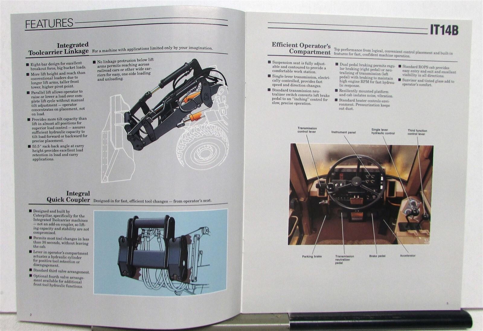 1990 Cat IT14B Track Integrated Toolcarrier Construction Sales Brochure