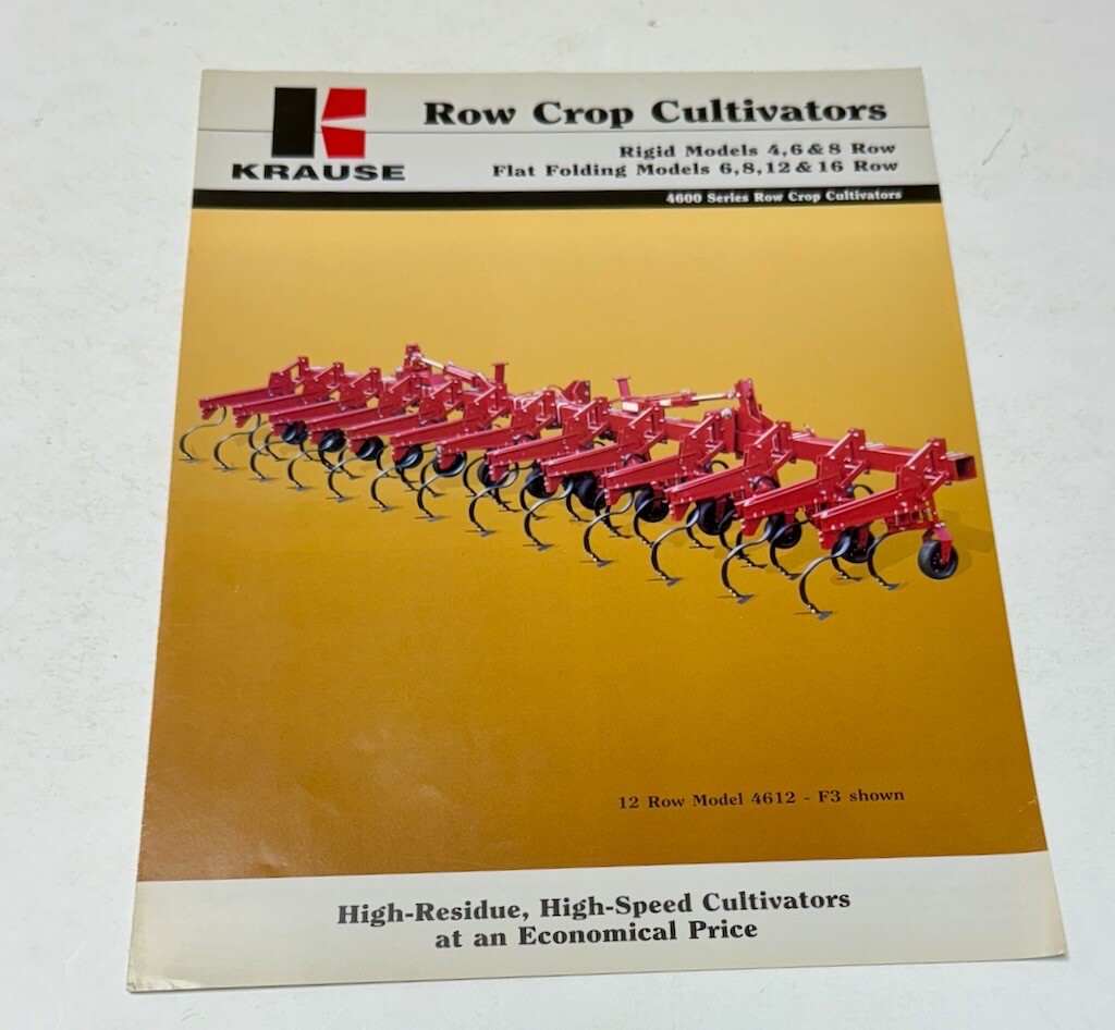 KRAUSE Row Crop Cultivators 4600 Series 1995 Brochure Dakota Dealer Stamp