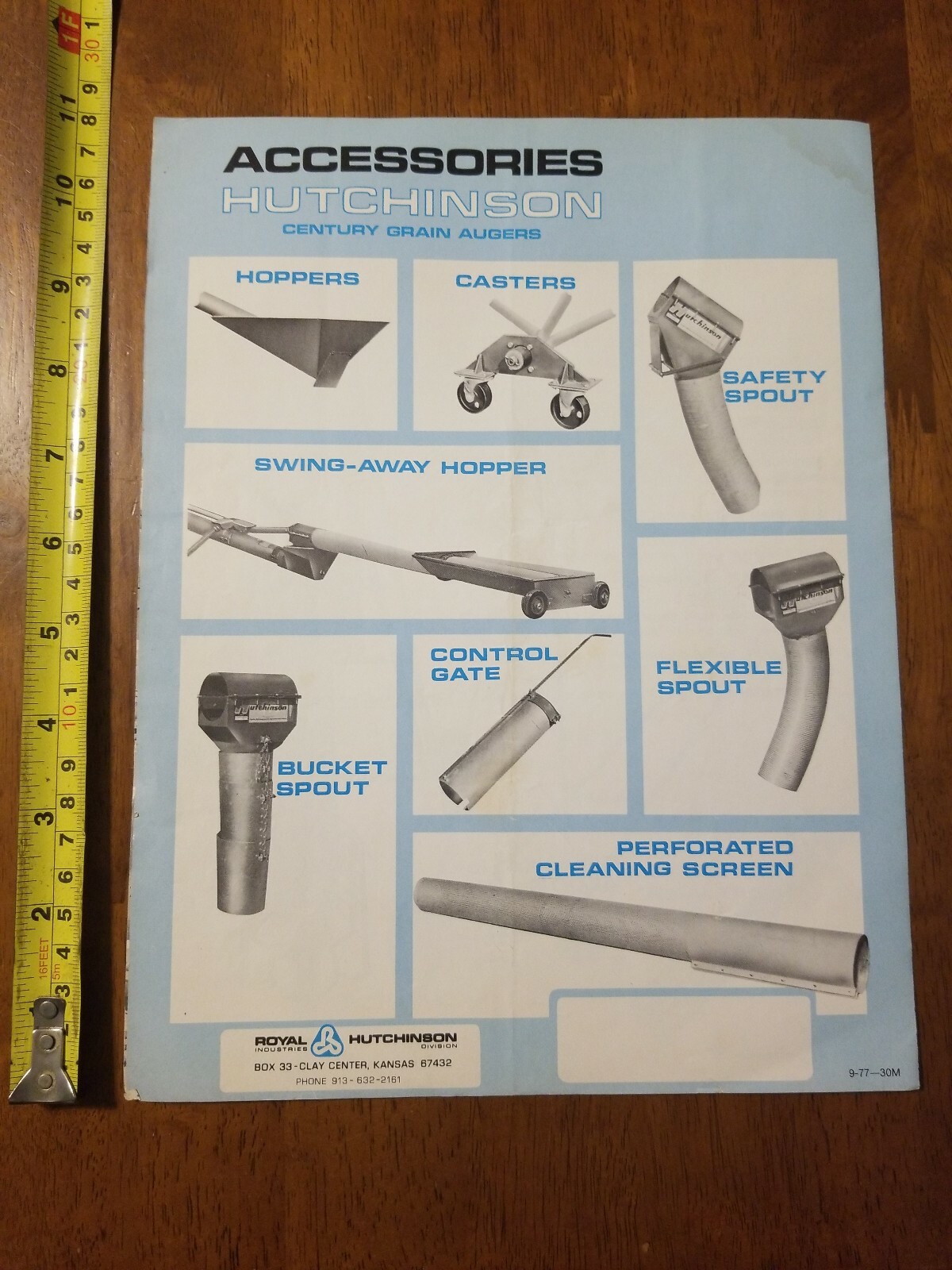 HUTCHINSON PORTABLE AUGERS 1973 FARM EQUIPMENT ADVERTISMENT