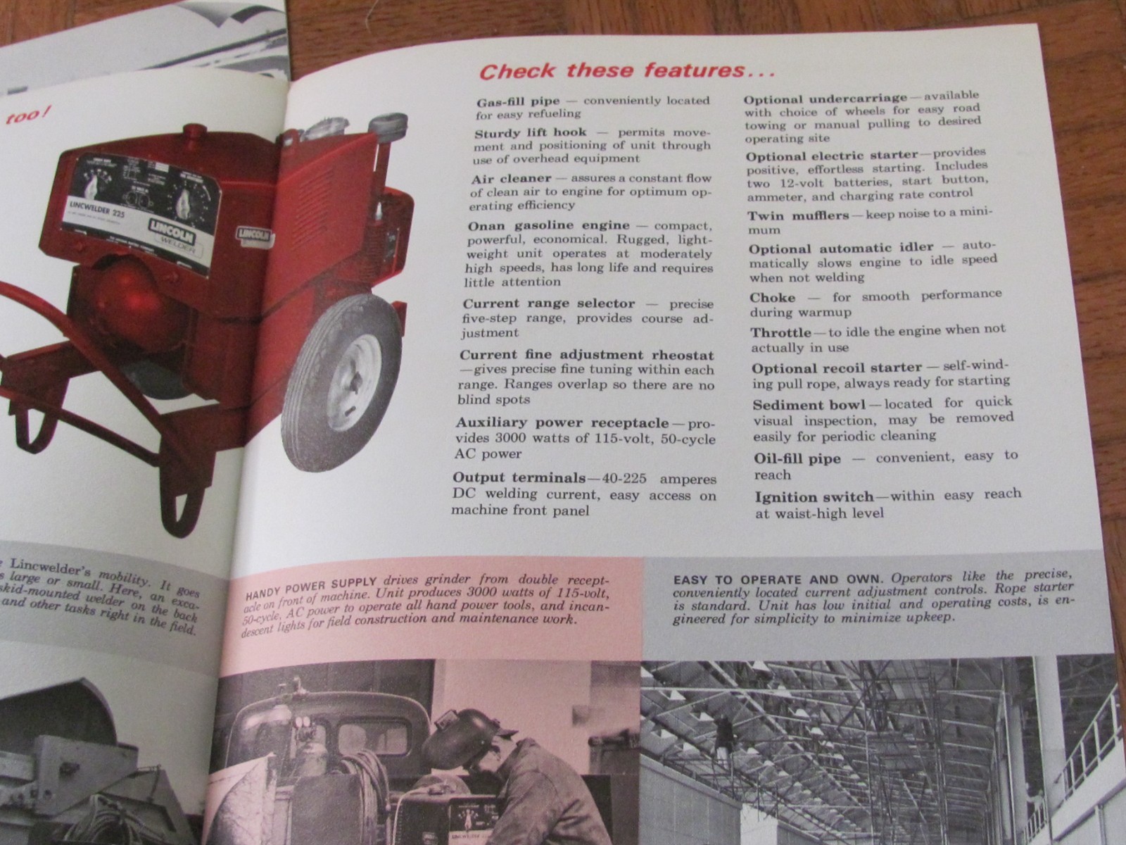 1961 SALES BROCHURE DEALER ADVERTISING LOT LINCOLN ELECTRIC WELDER