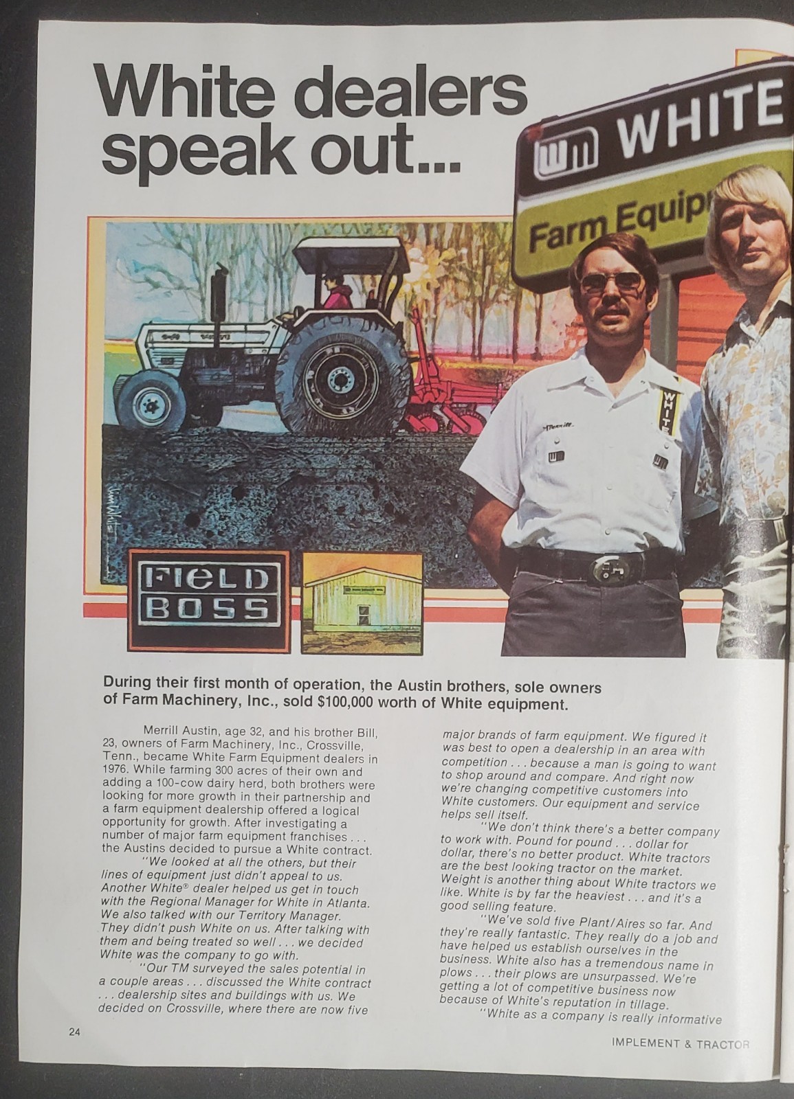 1978 Article About Dealers Selling White Farm Equipment
