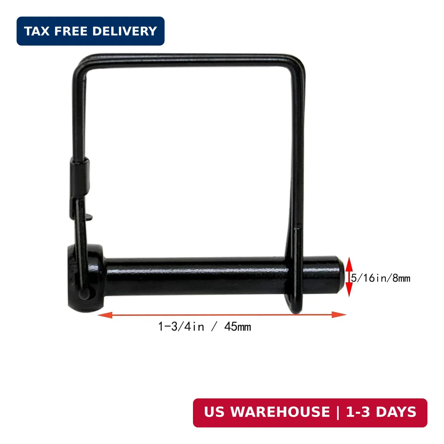 4 Pack 5/16×1-3/4Trailer Hitch Pin Black Heavy Duty Towing Coupler Pin Quick Rel
