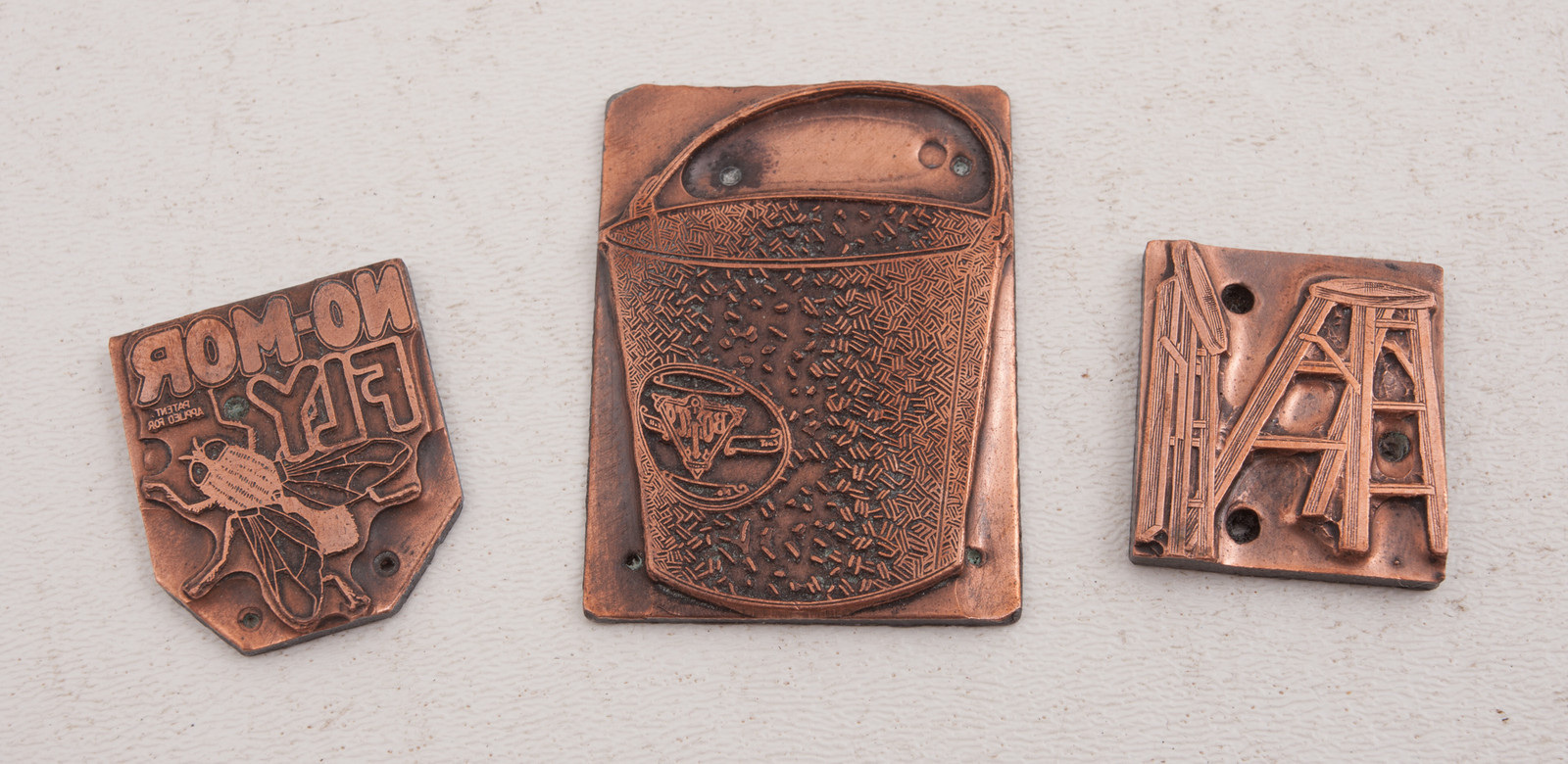 No Mor Fly & Blyce Bucket + Ladder Printers Block Advertising (A5L-9) Unmounted