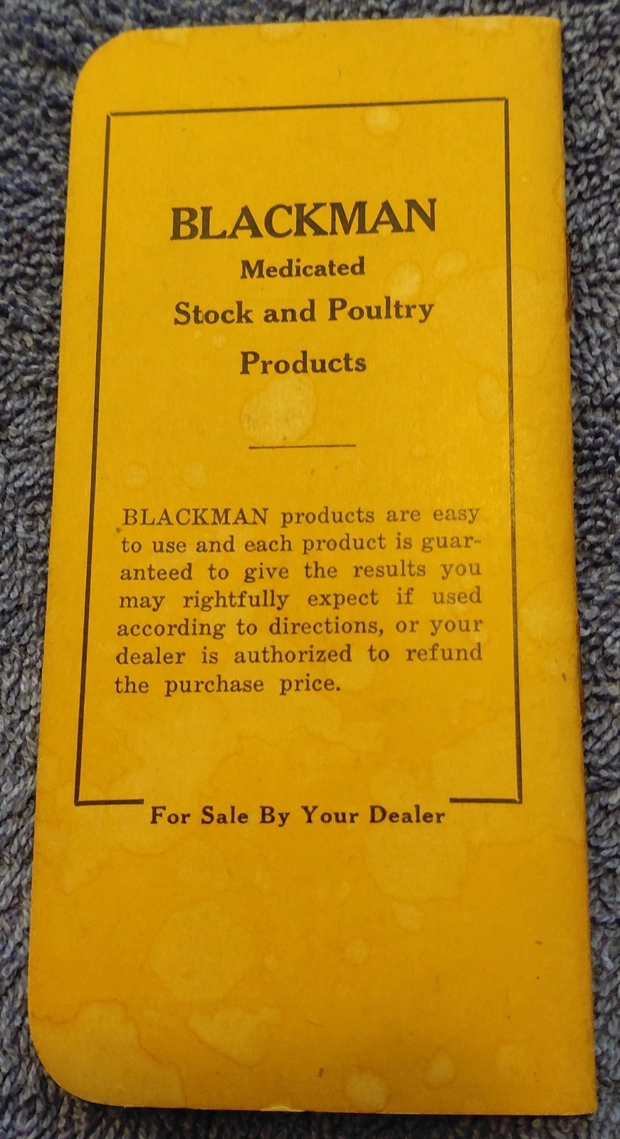 Blackman’s Medicated Salt Brick Memo Book • Chattanooga TN Vintage Livestock Ad