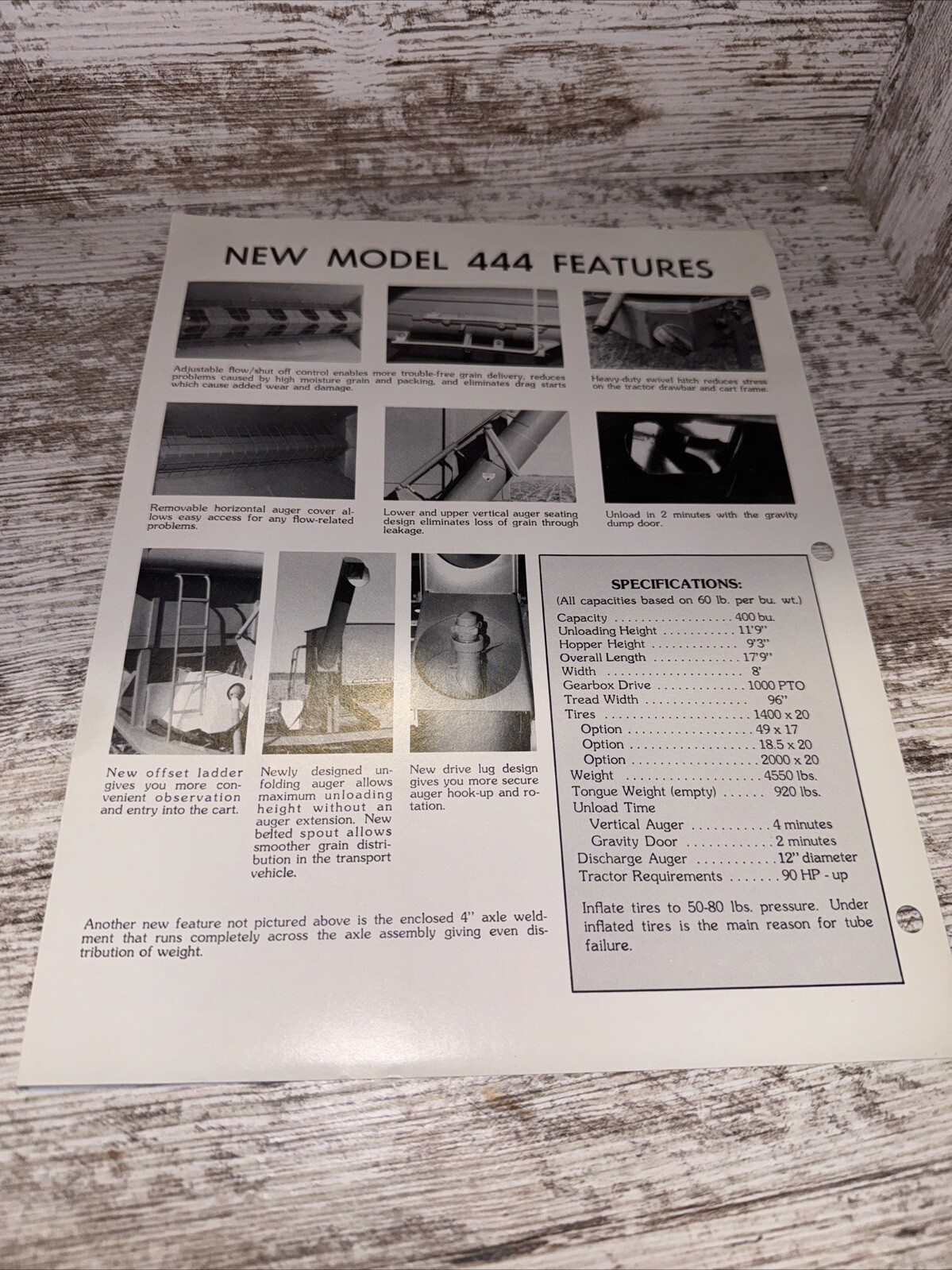 United Farm Tools Inc 444 Grain Buggy Sales Brochures Oelwein Iowa DP