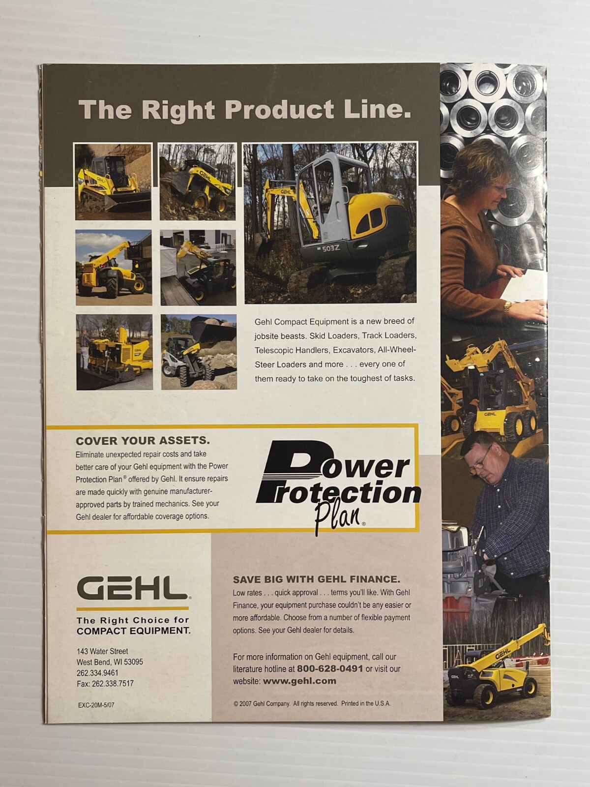 GEHL – Full Line of Compact Excavators Sales Brochure (Original Brochure) *2007*